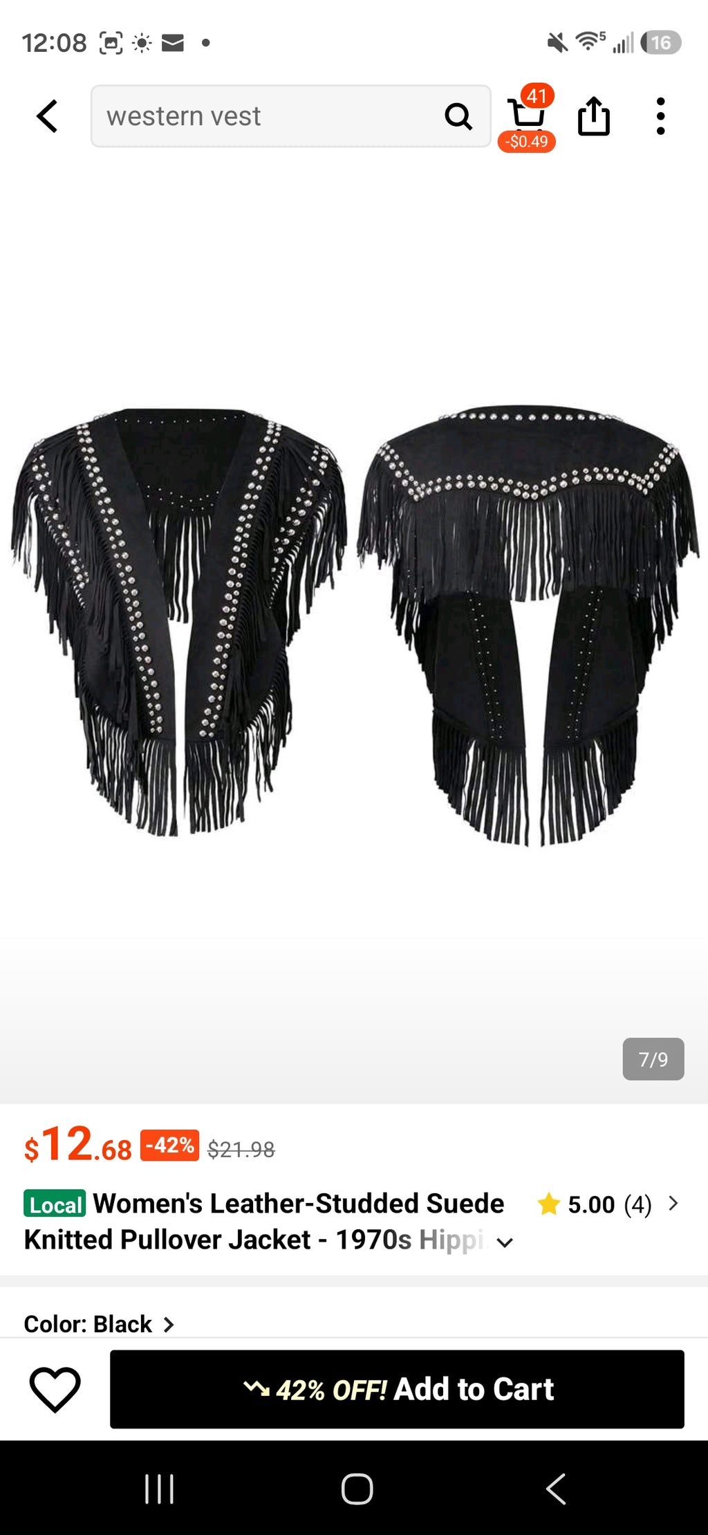 SUADE THROW ON VEST