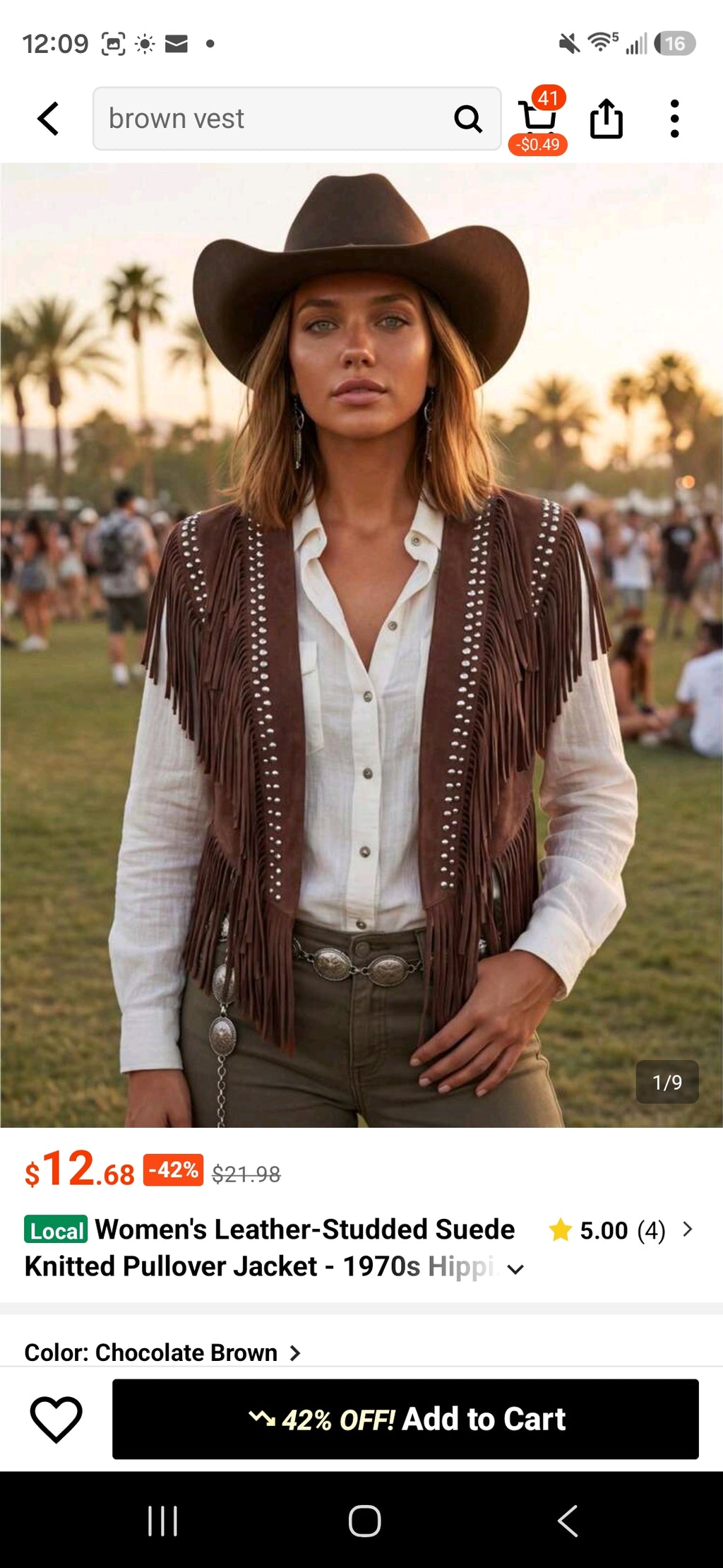 SUADE THROW ON VEST